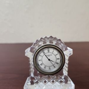 Waterford Crystal Clock with White and Gold Details